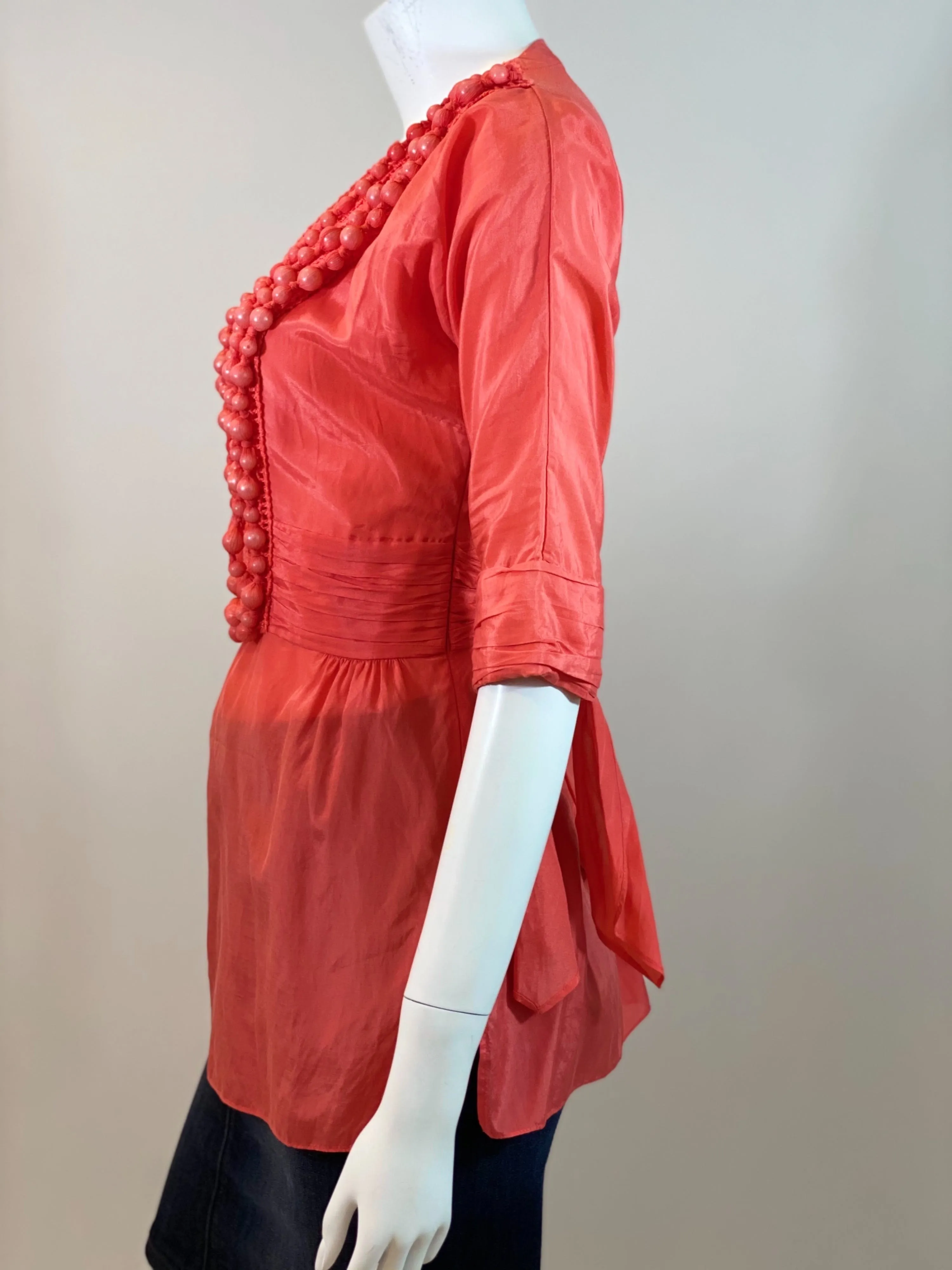 00's Coral Beaded Tunic by Marciano