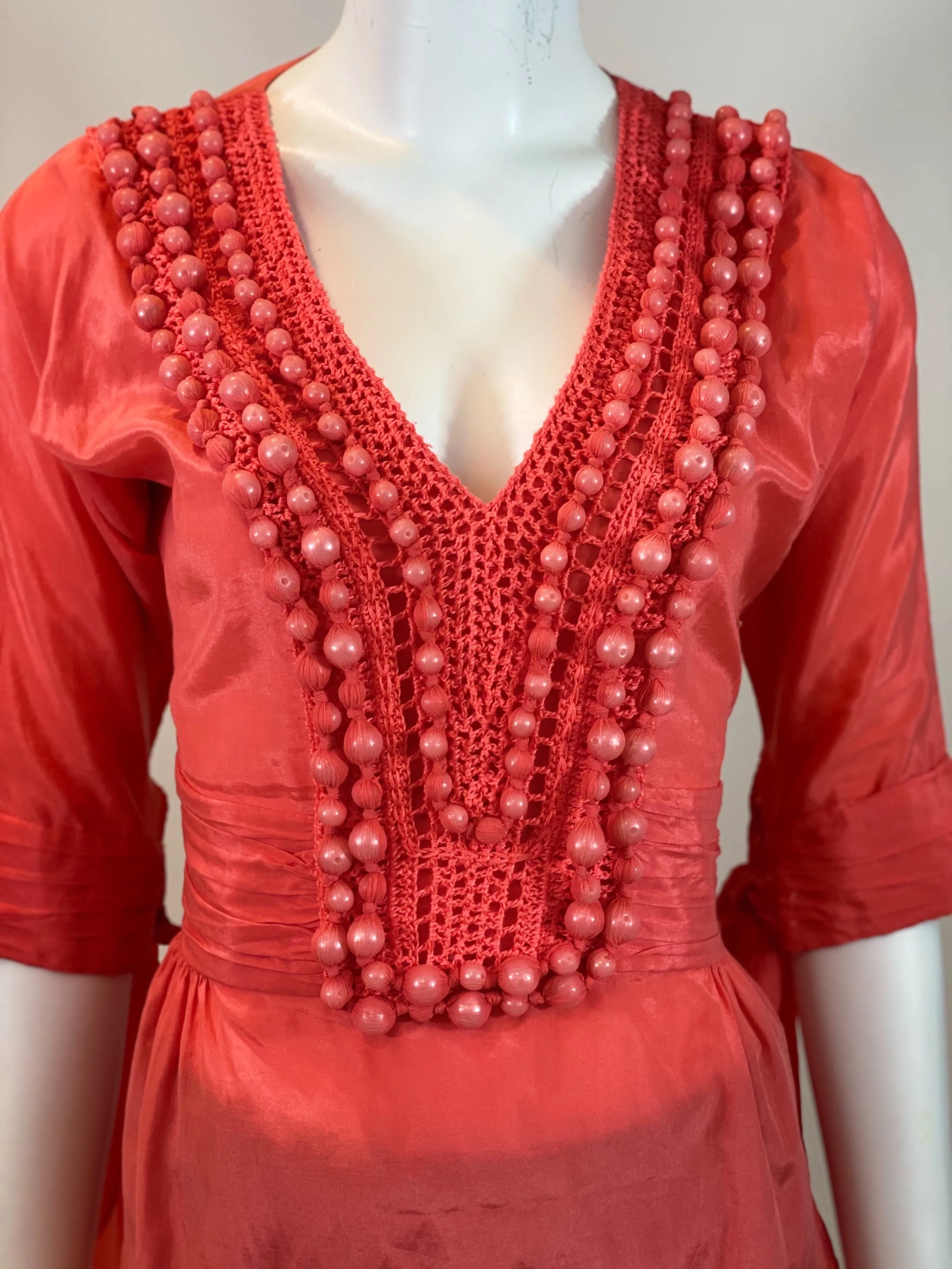 00's Coral Beaded Tunic by Marciano