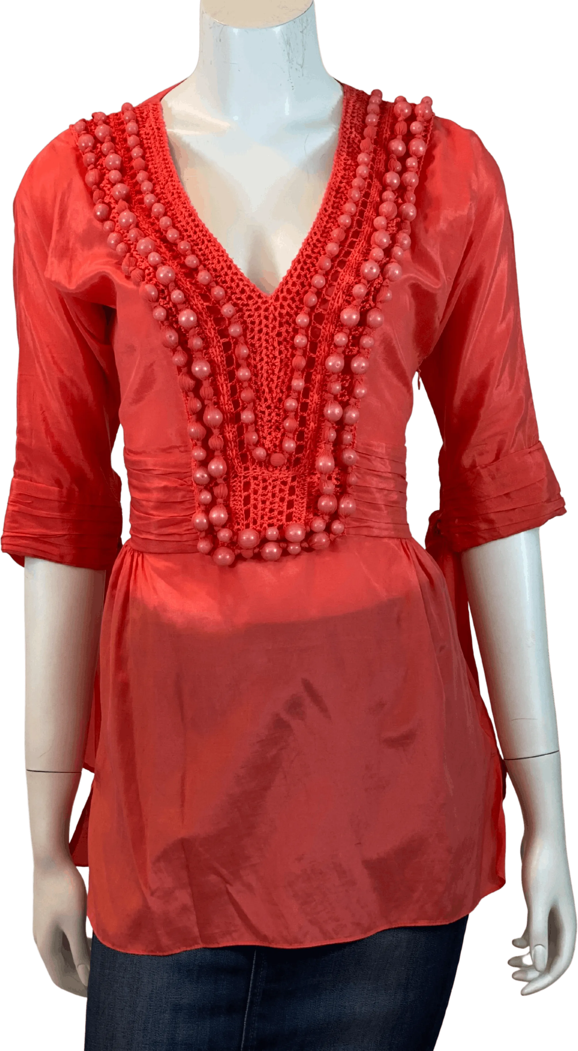 00's Coral Beaded Tunic by Marciano