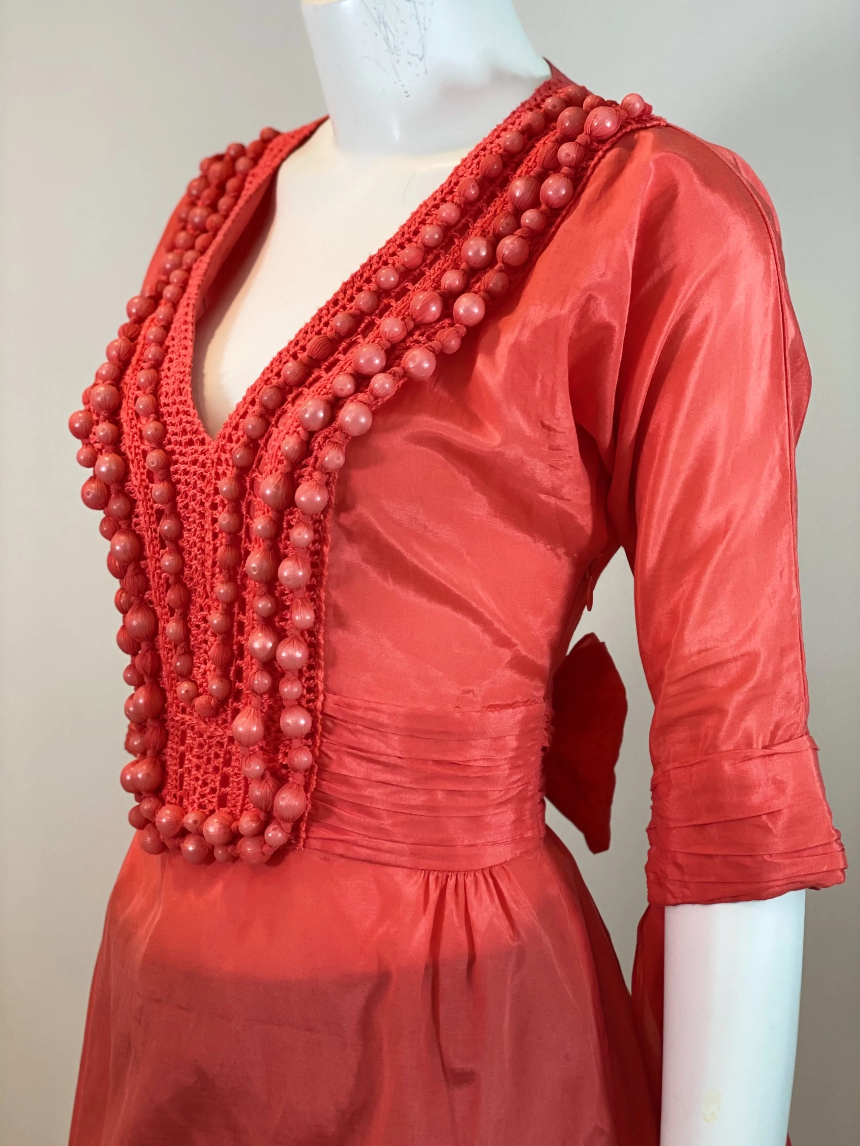 00's Coral Beaded Tunic by Marciano