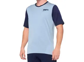 100% Ridecamp Short Sleeve MTB Jersey - Light Slate-Navy