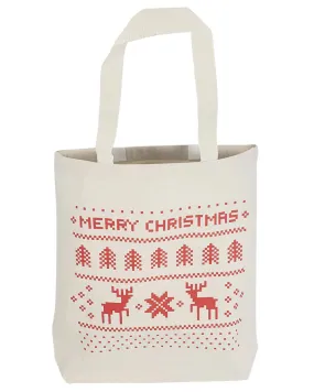 288 ct Merry Christmas Mini Canvas Gift Bags - By Case