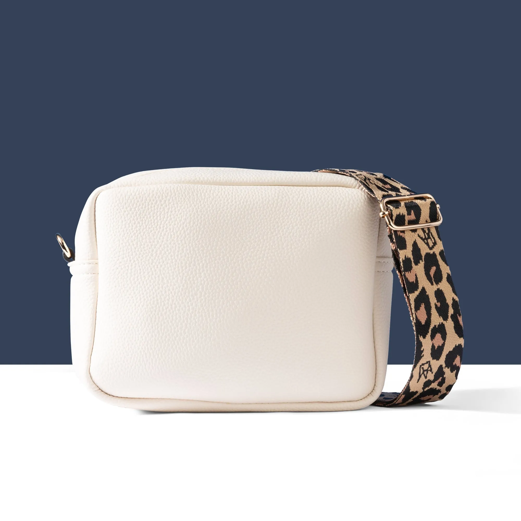 Accessorize London Women's Cream Camera Bag With Webbing Strap