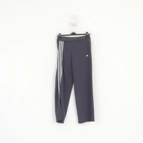 Adidas Women 14 M Sweatpants Grey Clima 365 Vintage 3 Striped Trousers