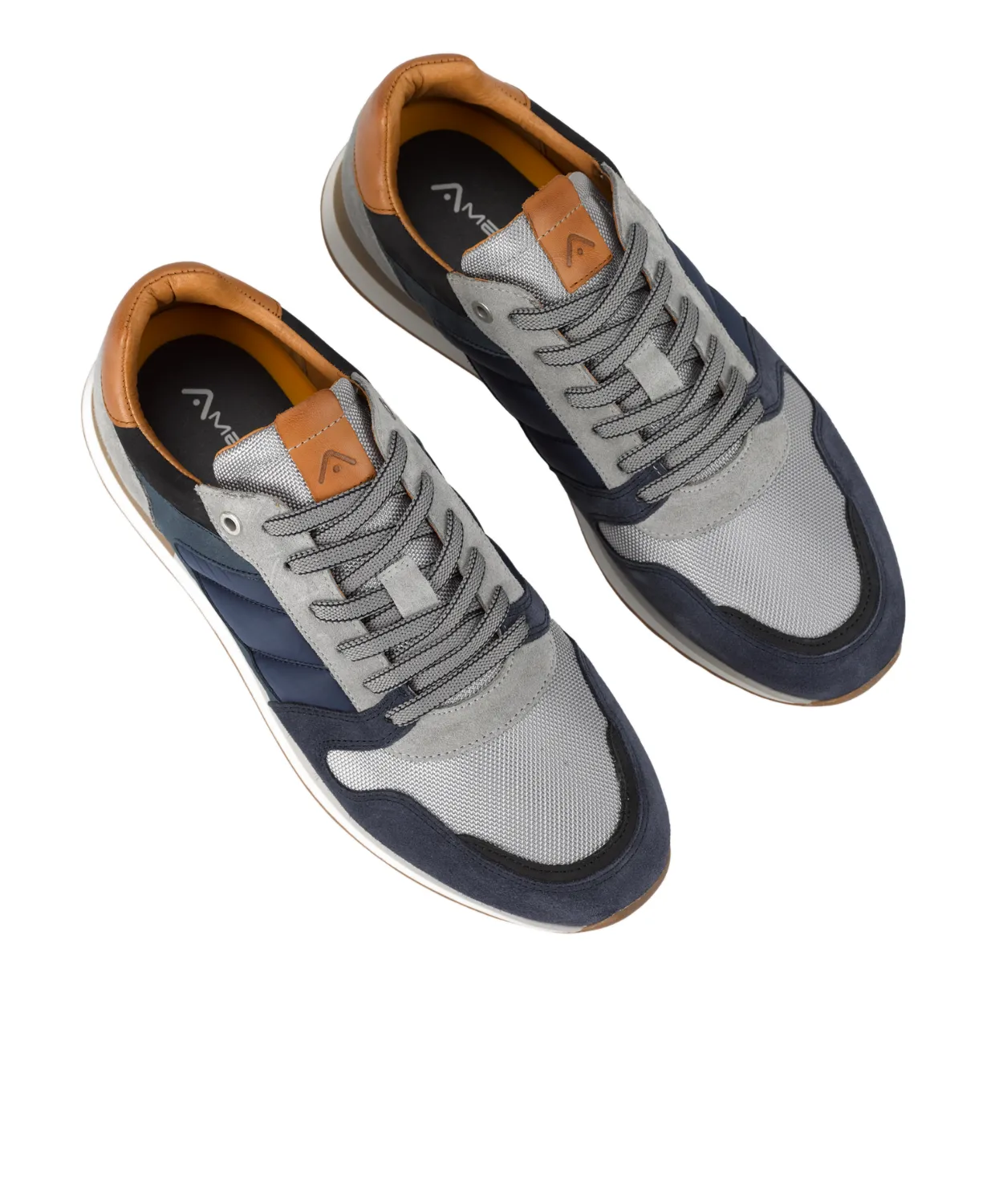 Ambitious Grizz Mens Sneaker Navy Grey