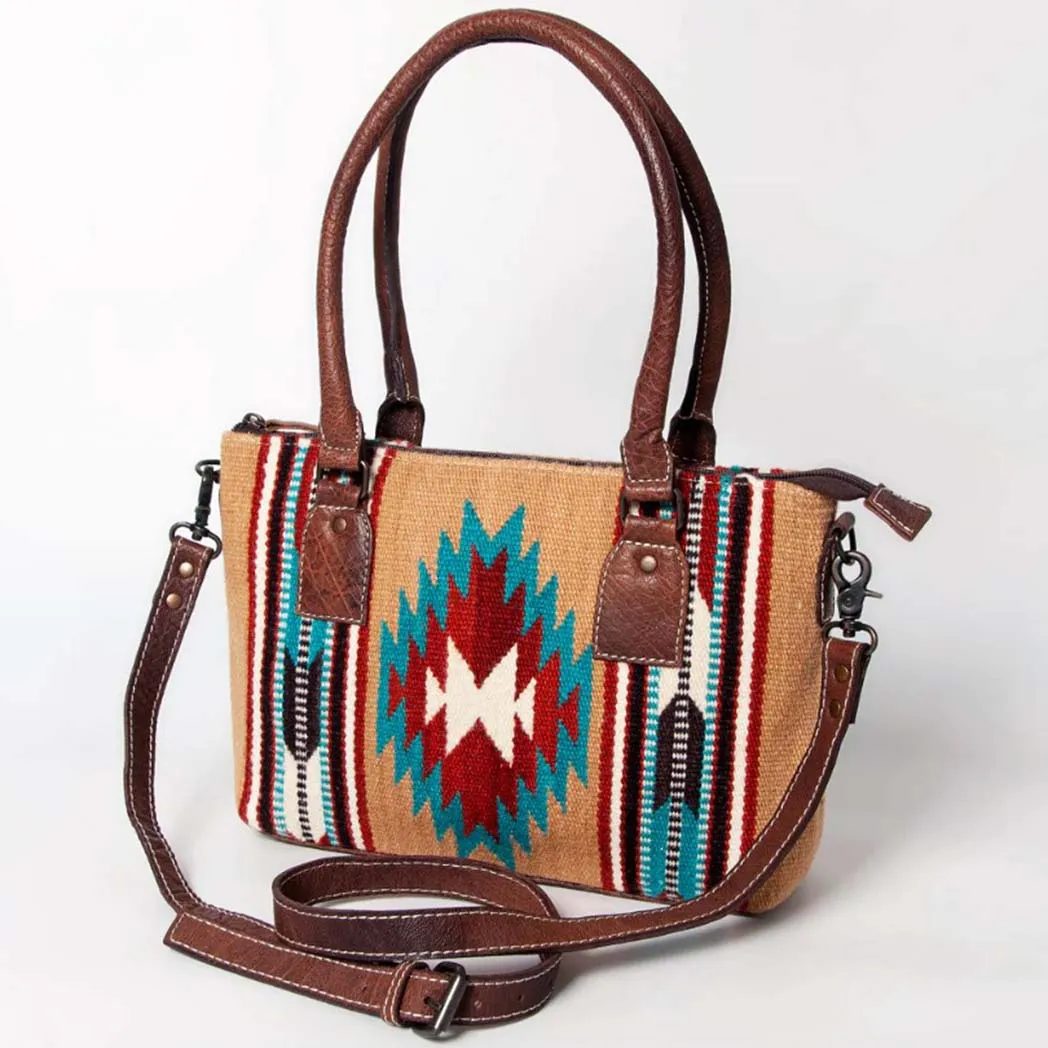 American Darling Tan & Turquoise Aztec Bag