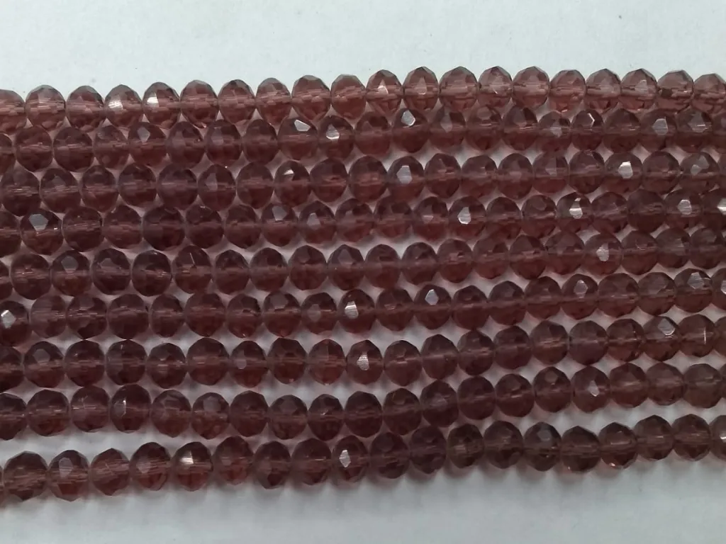 Amethyst Purple Tyre Crystal Glass Beads (Wholesale