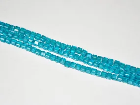 Aqua Blue Cuboidal Crystal Beads