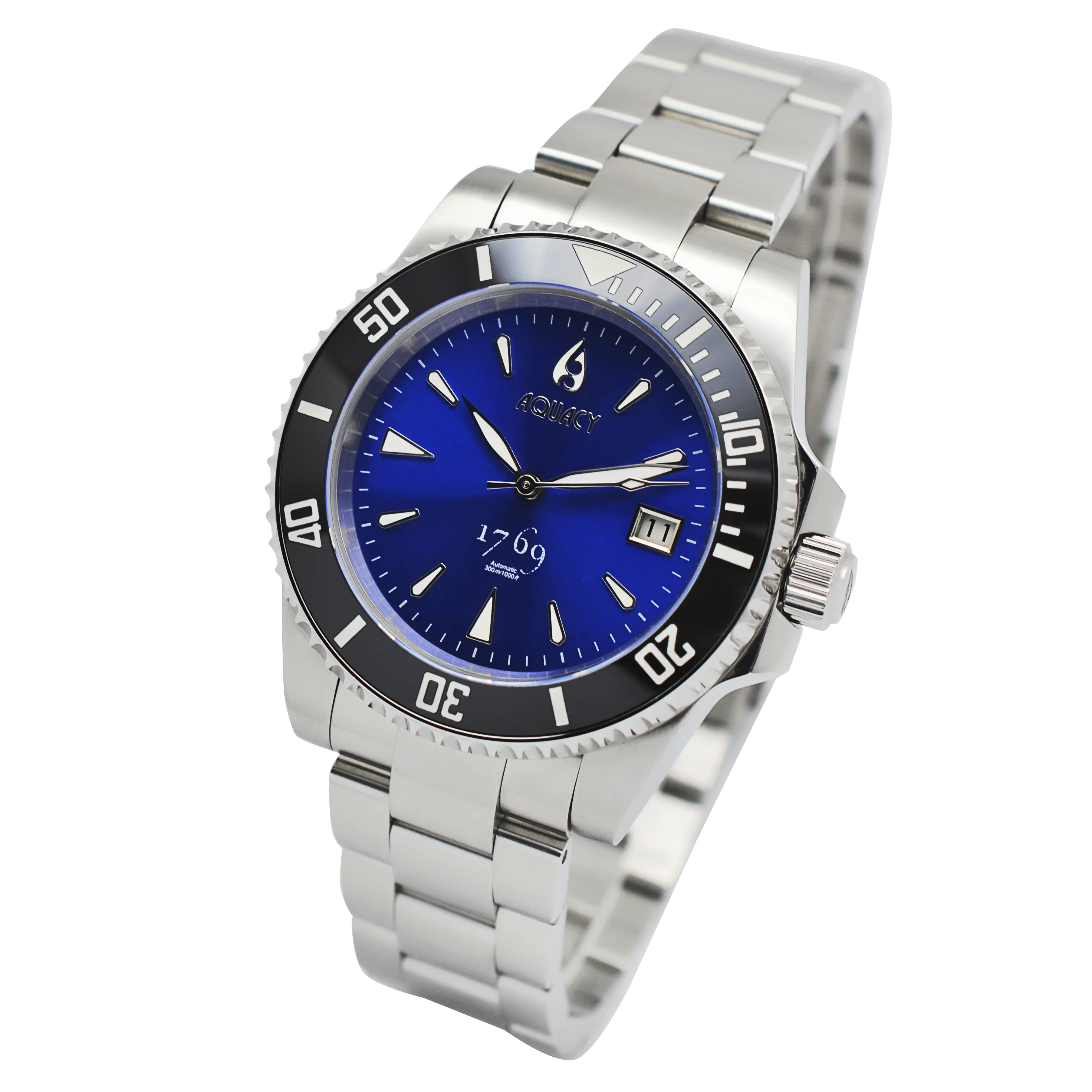 Aquacy 1769 Hei Matau Men's Automatic 300M Blue Diver Watch 1769.BL.B.S