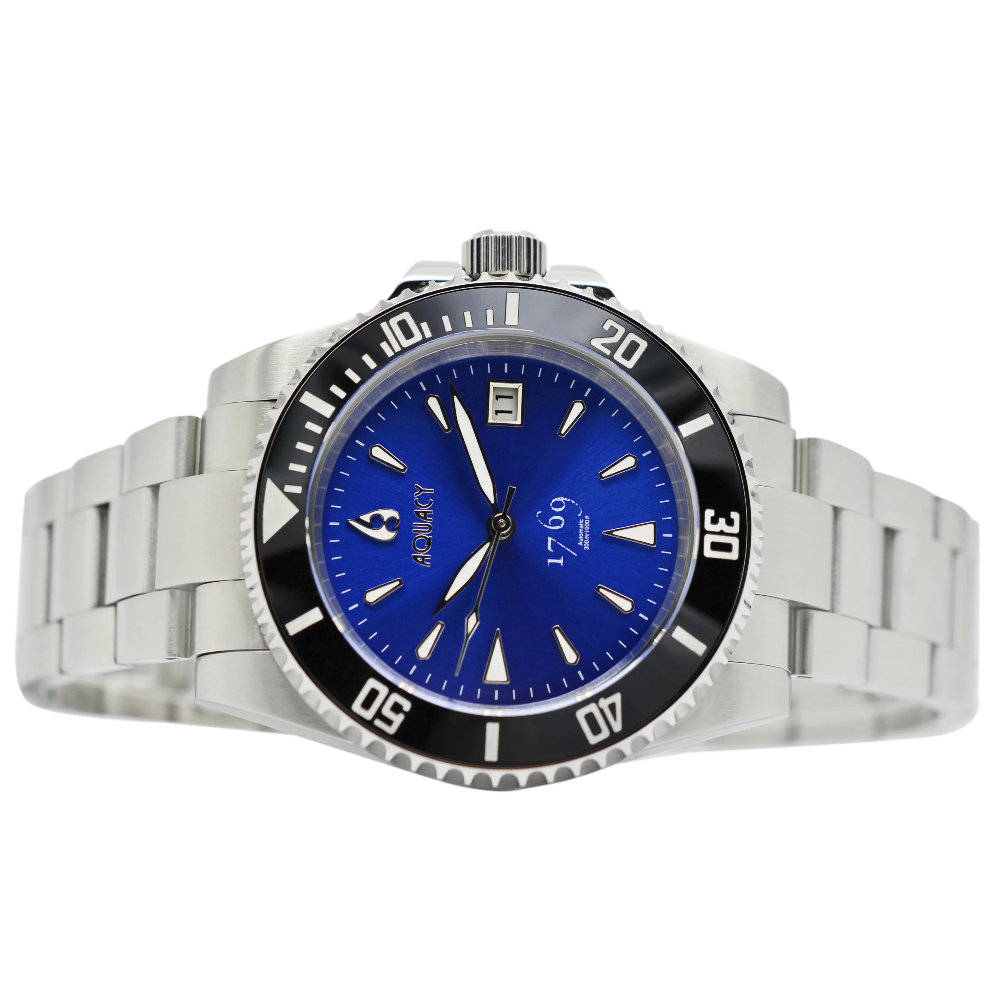 Aquacy 1769 Hei Matau Men's Automatic 300M Blue Diver Watch 1769.BL.B.S