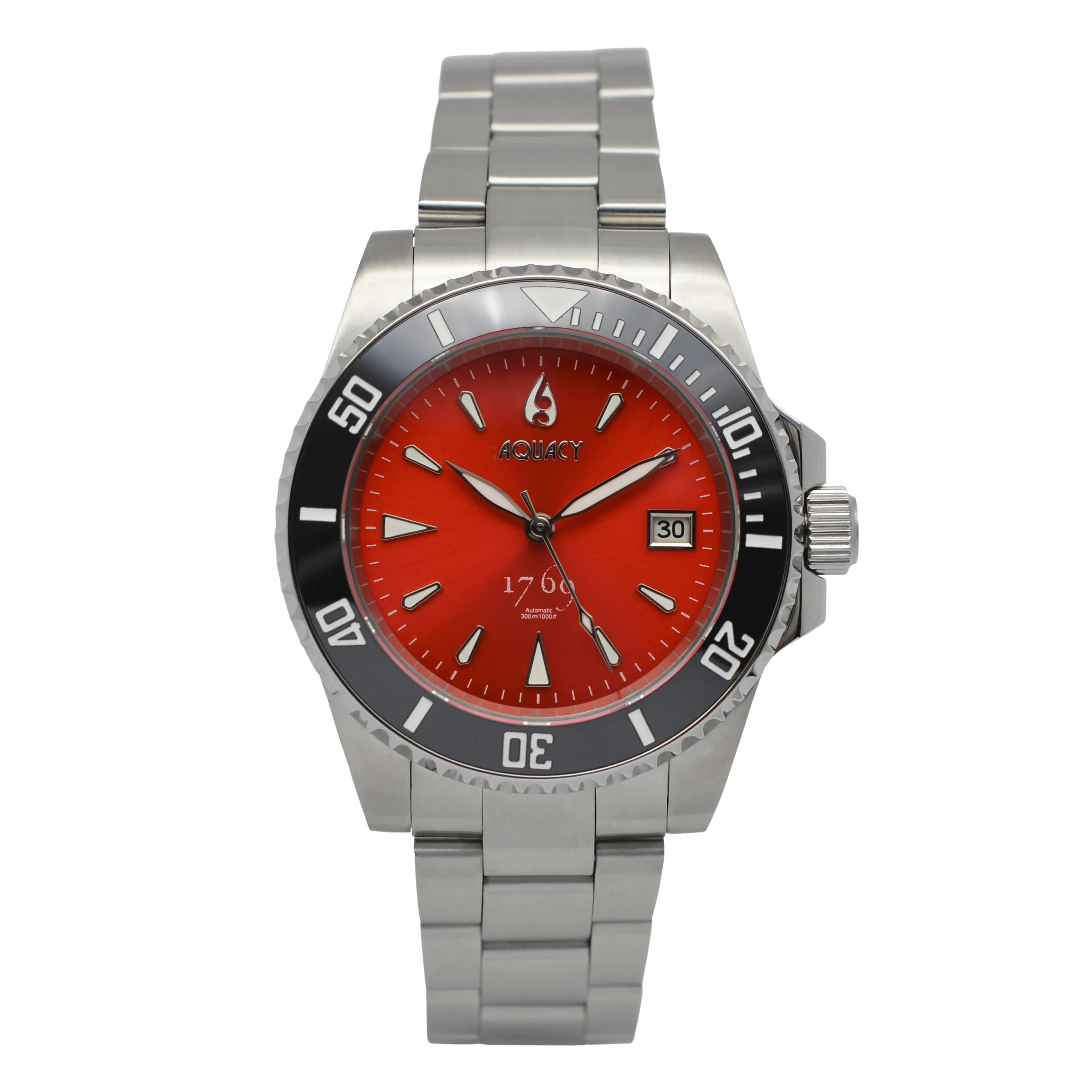 Aquacy 1769 Hei Matau Men's Automatic 300M Red Dive Watch 1769.R.B.S