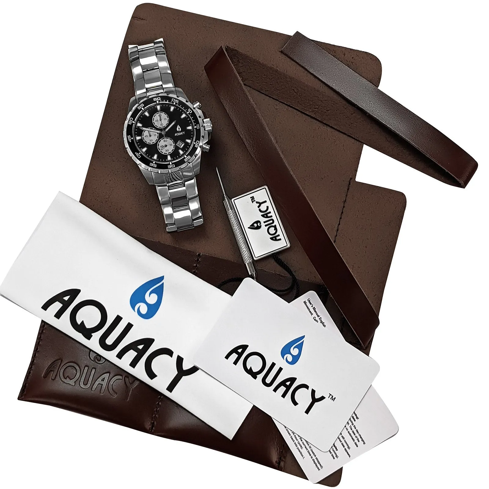 Aquacy Hei Matau TradeWinds Chronograph 200M Black Panda Dial Men's Watch