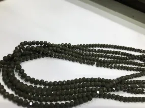 Army Green Opaque Tyre Glass Crystal Beads (Wholesale)