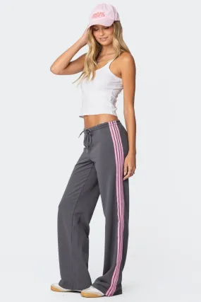 Averie Contrast Striped Sweatpants