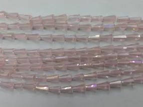 Baby Pink Conical Crystal Glass Beads