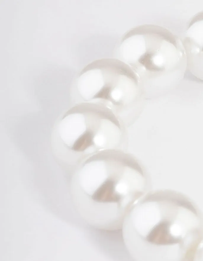 Bead Large Pearly Stretch Bracelet