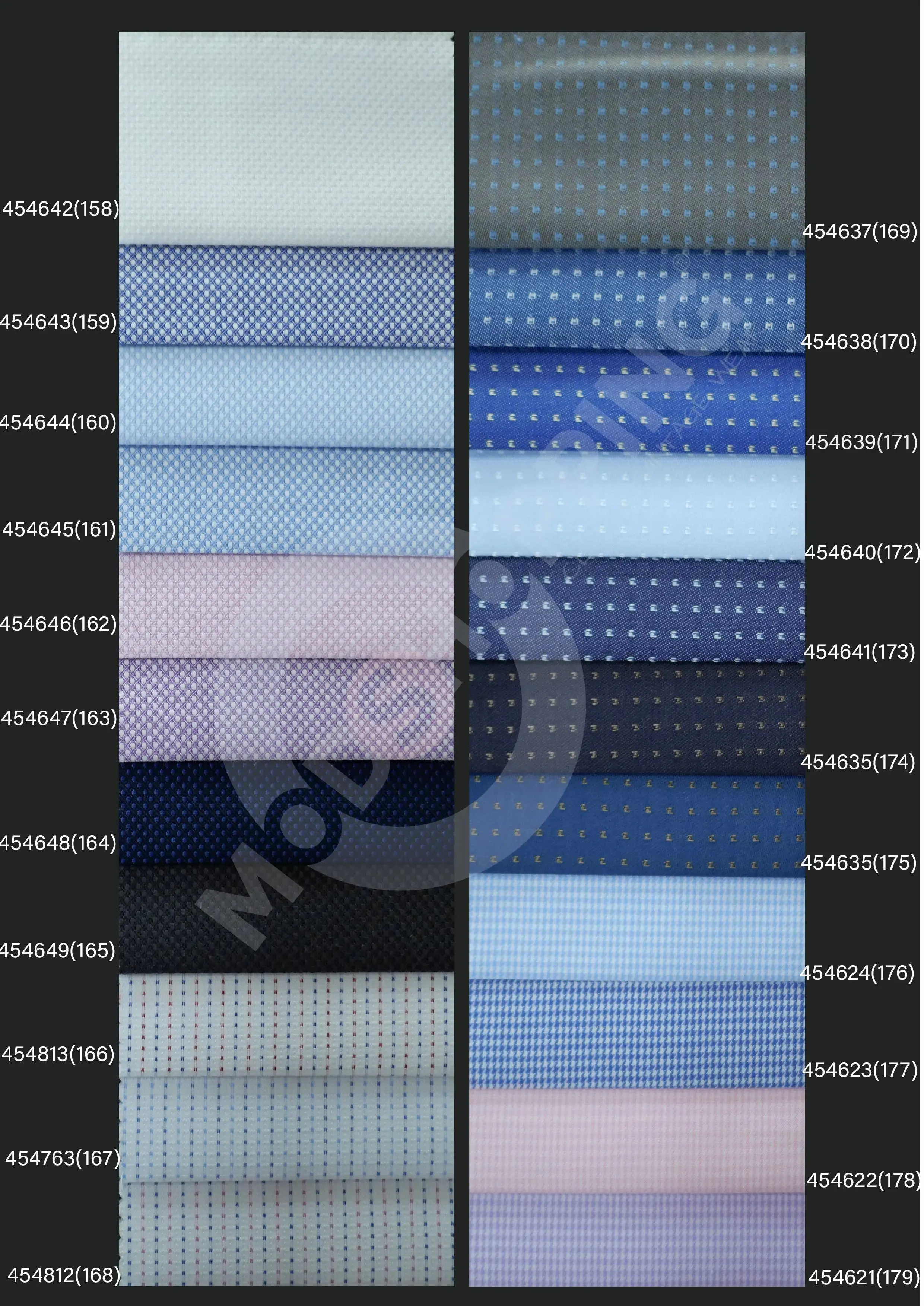 Bespoke Shirt - Dot and Small Houndstooth Shirting Fabric