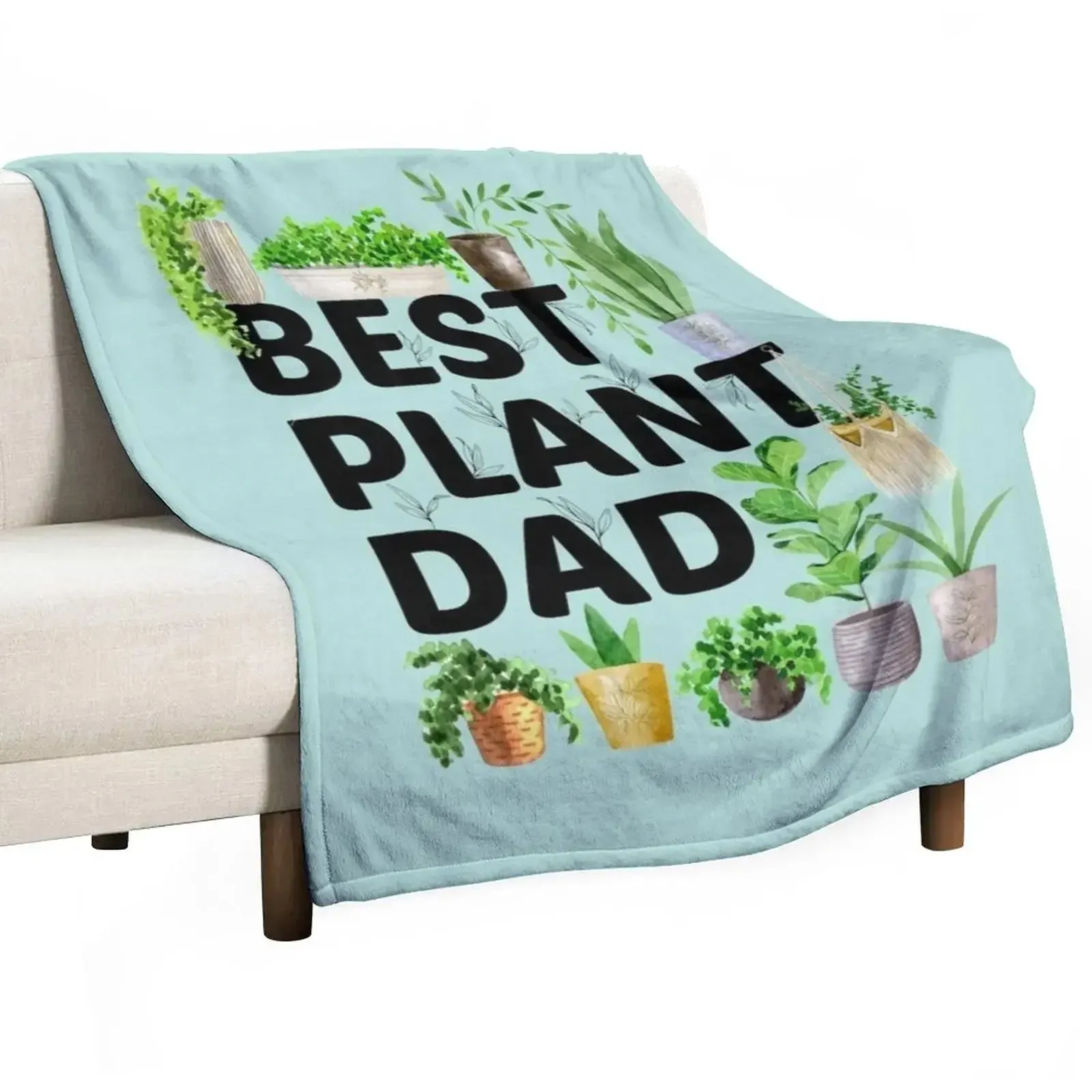 Best Plant Dad Throw Blanket