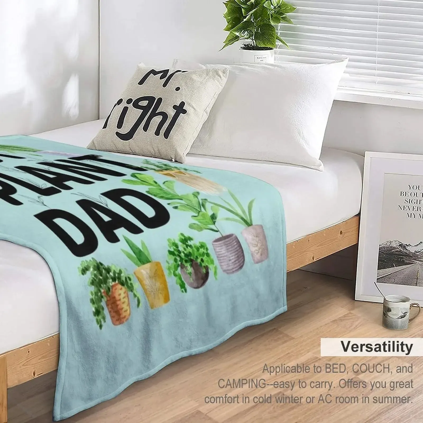 Best Plant Dad Throw Blanket