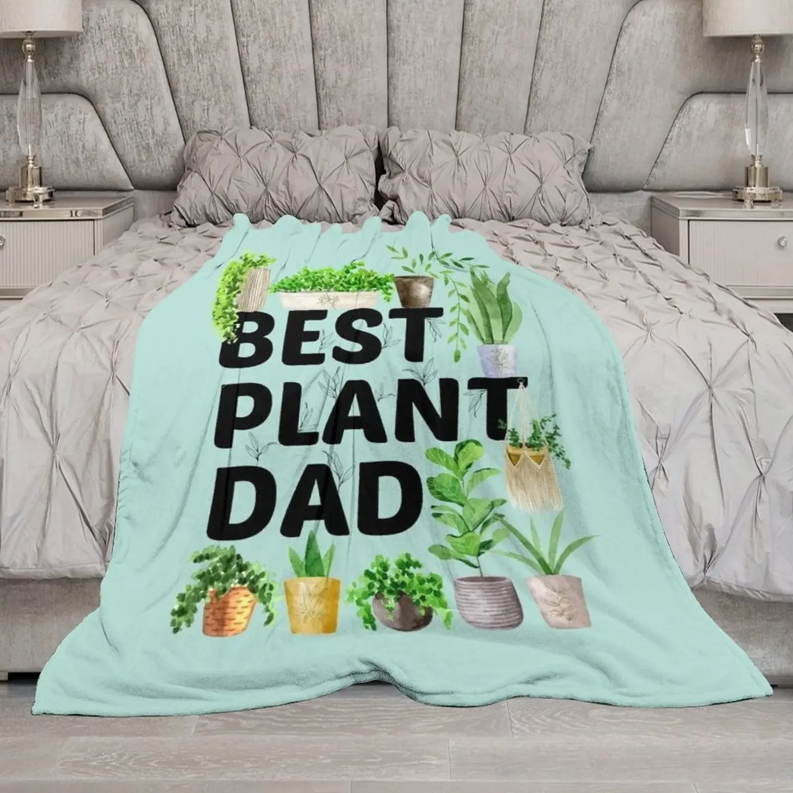 Best Plant Dad Throw Blanket