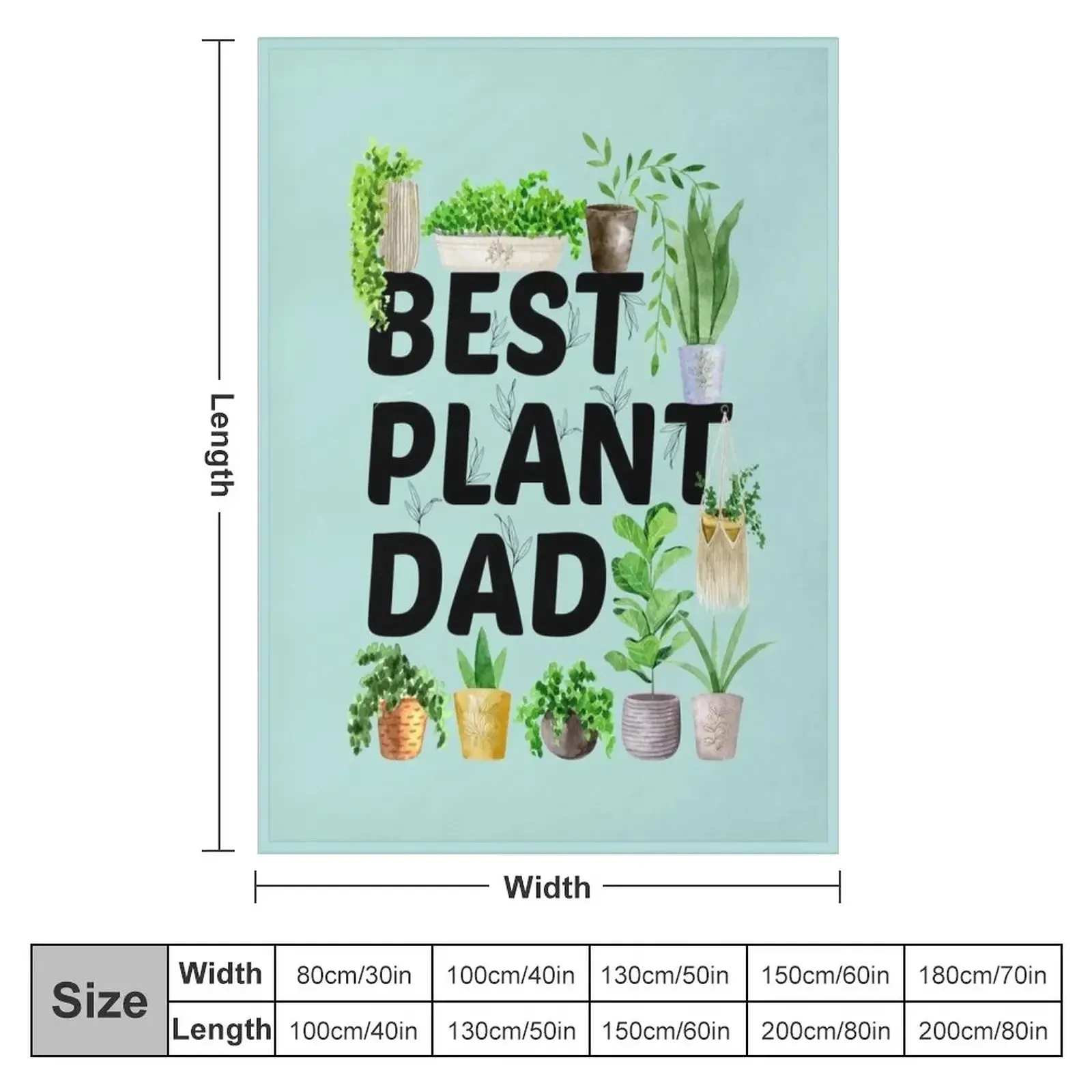 Best Plant Dad Throw Blanket