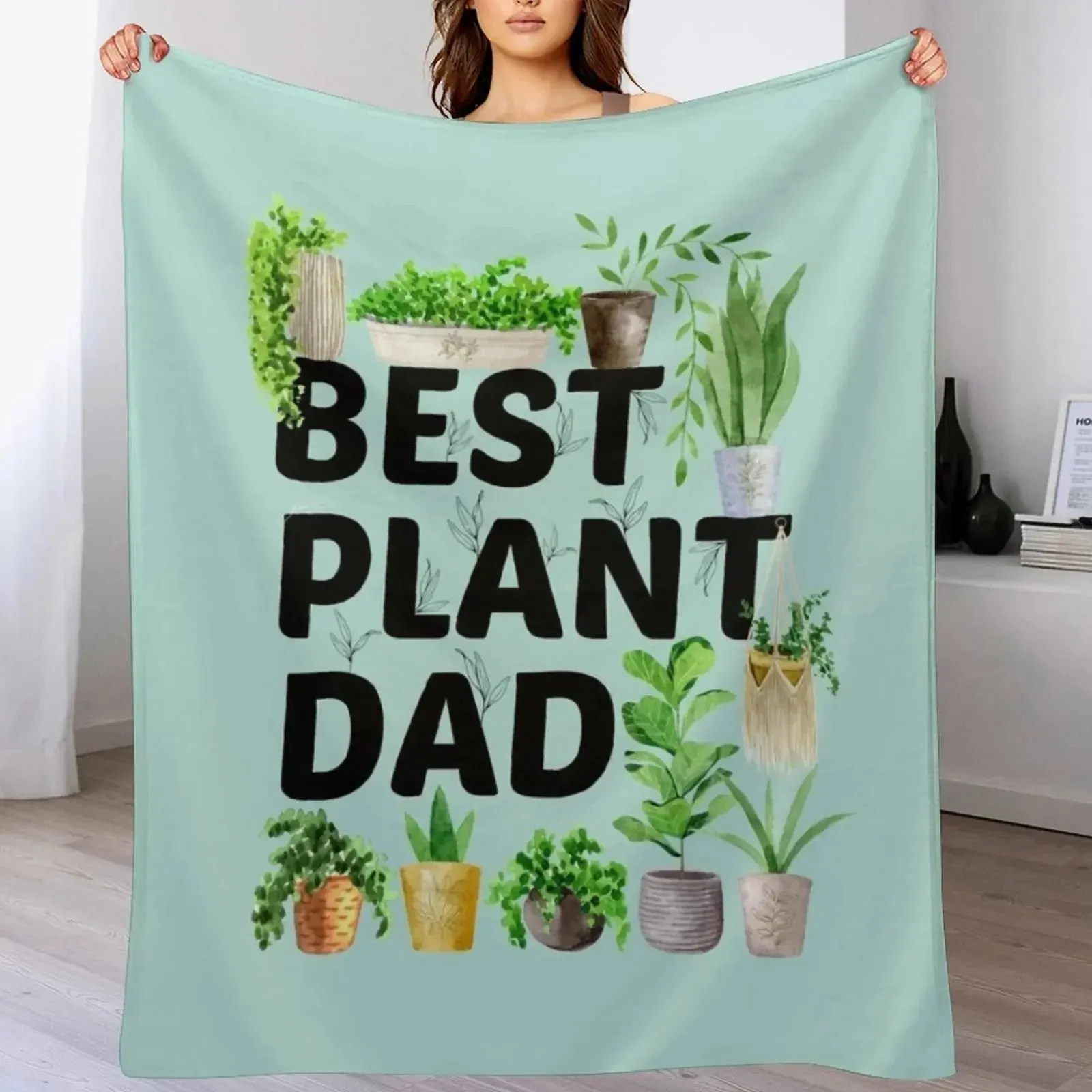 Best Plant Dad Throw Blanket