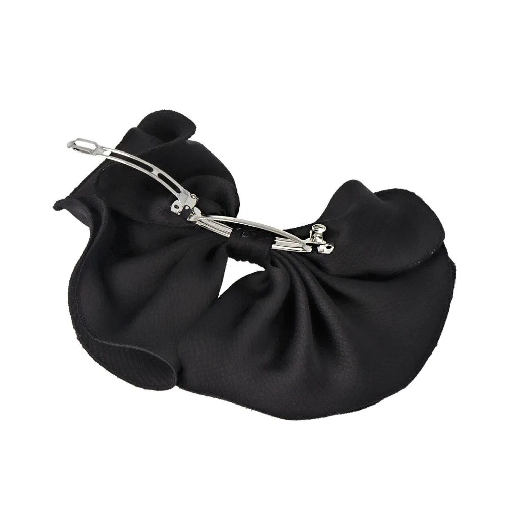 Big Black Bow Hair Barrette