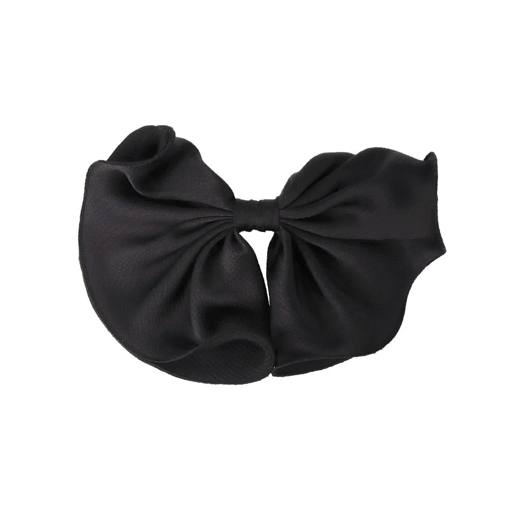 Big Black Bow Hair Barrette