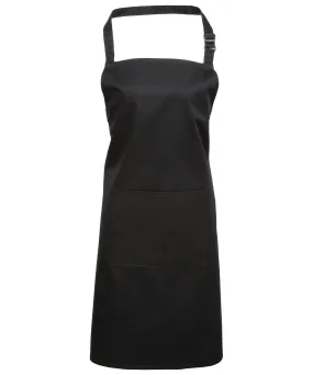 Black - Colours bib apron with pocket