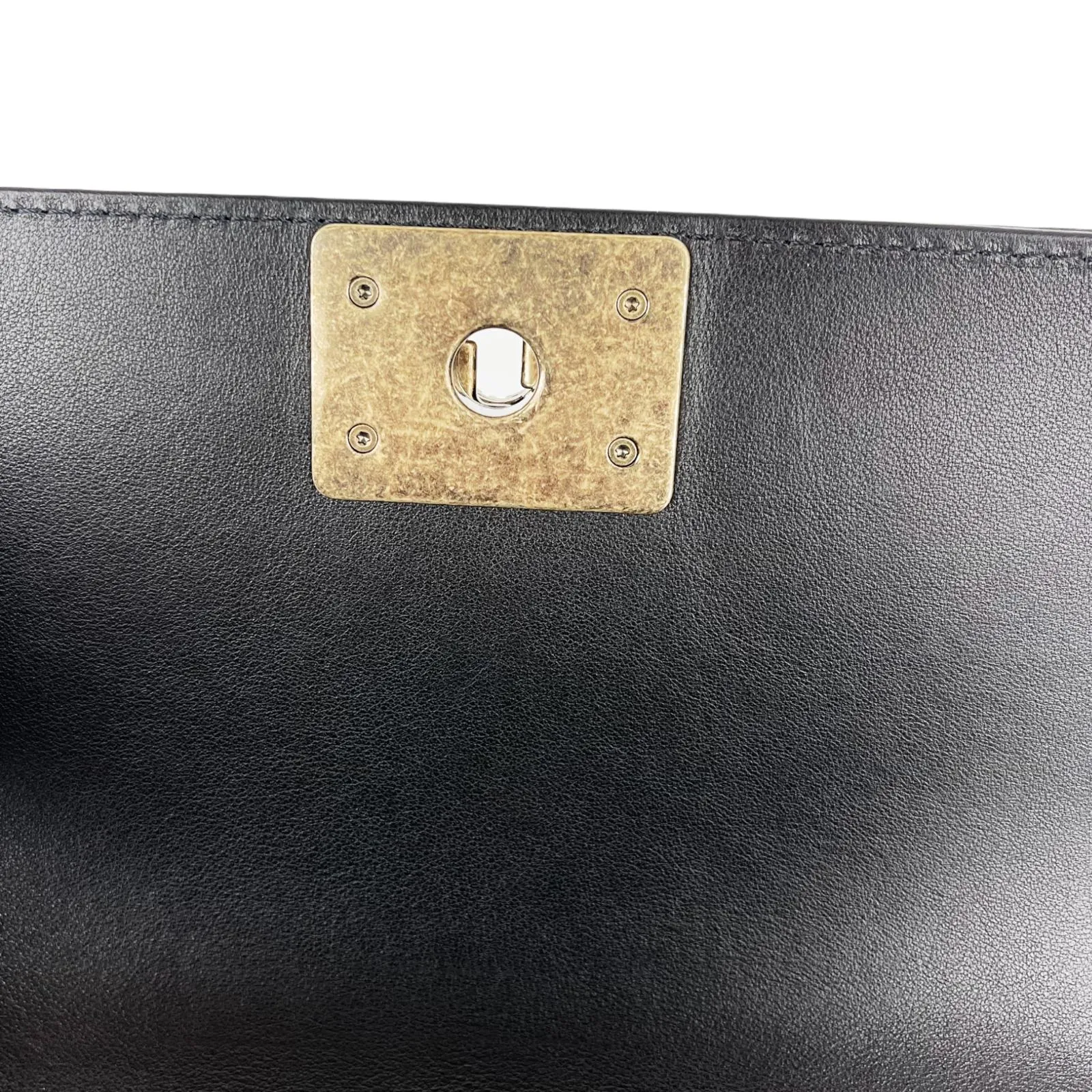 Boy Bag Small Calfskin Black GHW