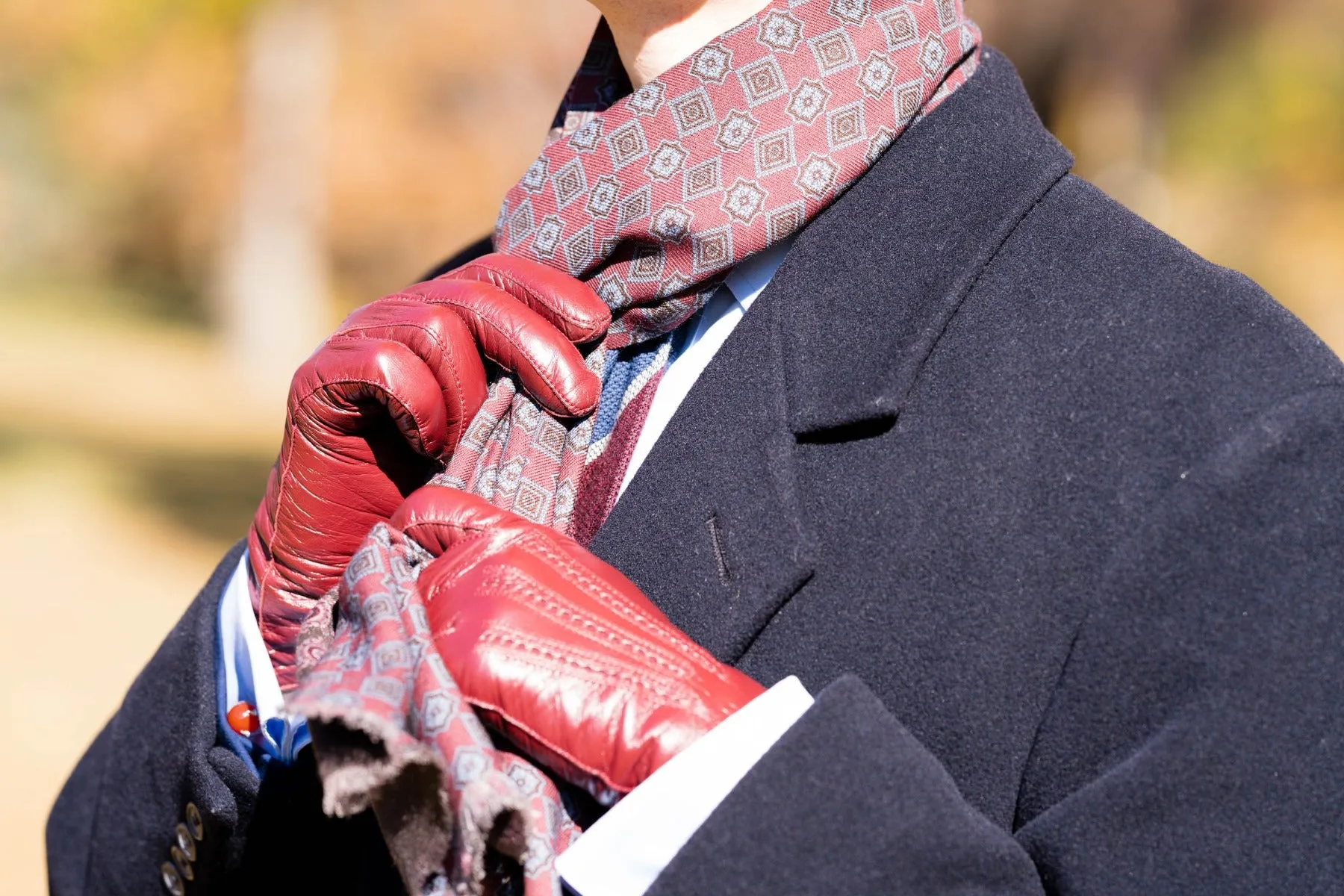 Bronze Paisley & Diamond Double Sided Scarf