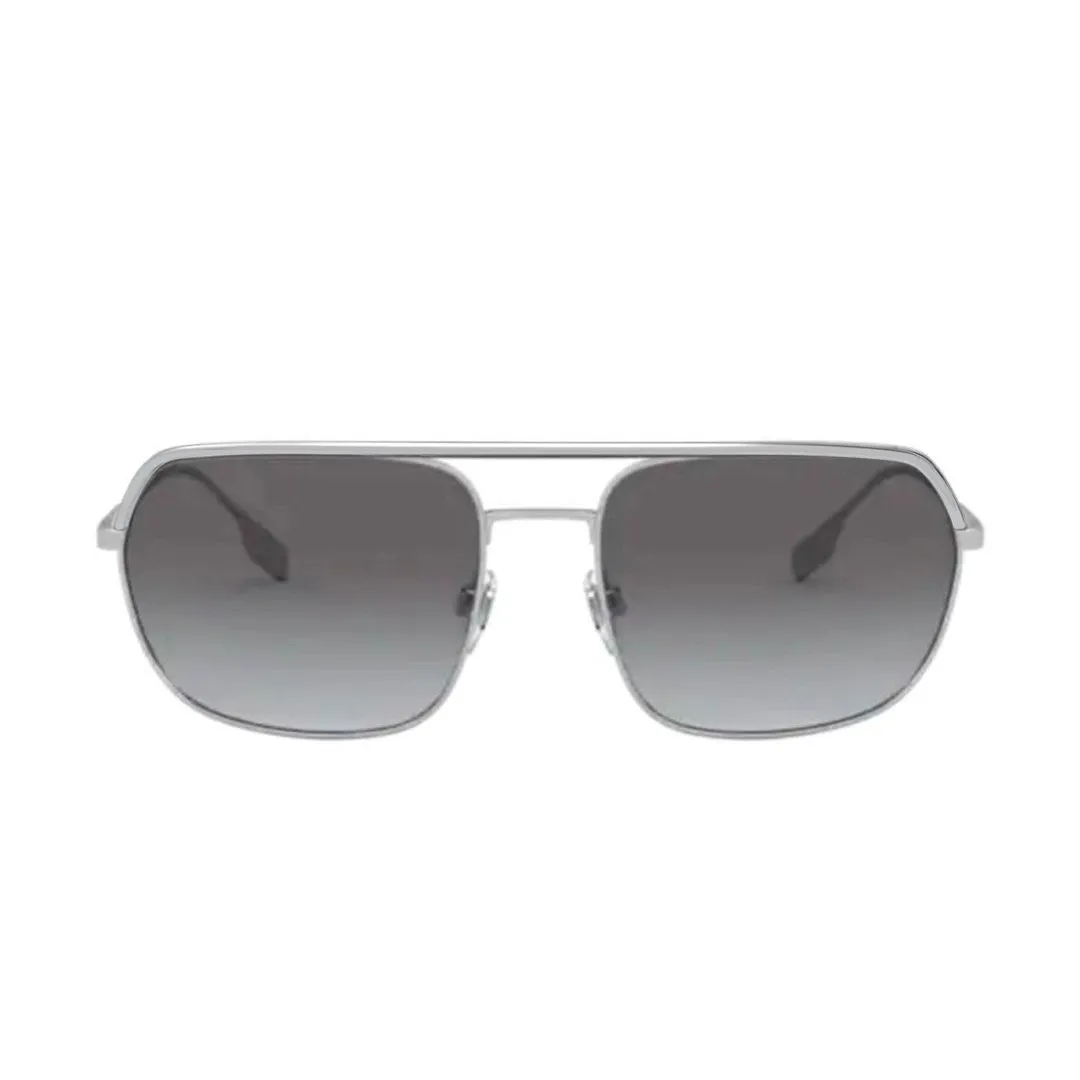 Burberry Men's Silver Metal Square Sunglasses BE3117/1005/87