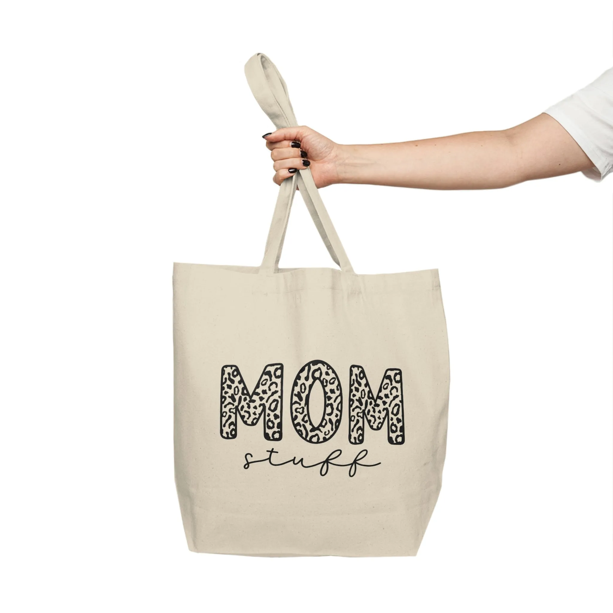 Canvas "Mom Stuff" Shopping Tote