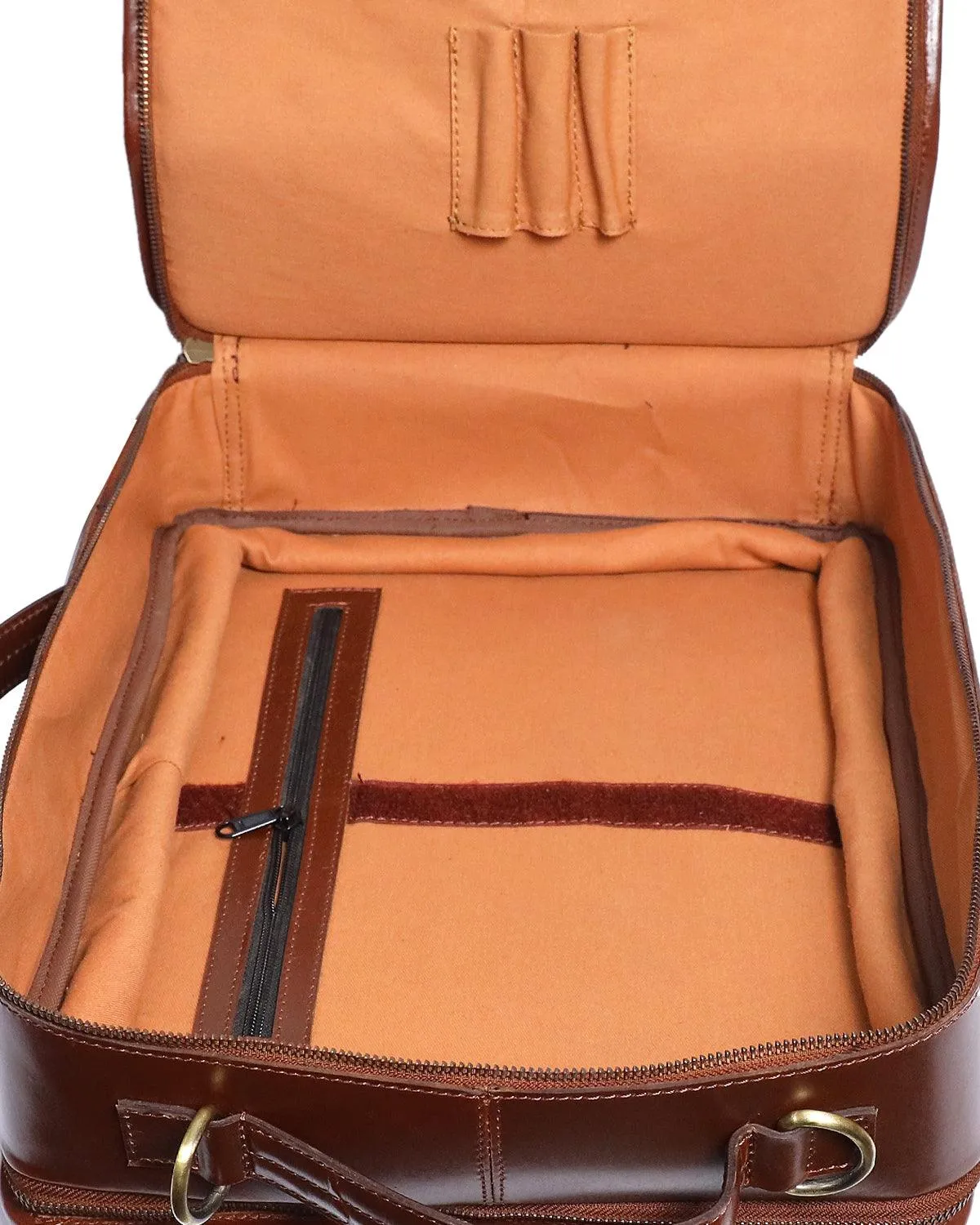 Celtic Brown Color Pure Leather Camera Bag with DSLR case for Professional use, Art: BG-1465