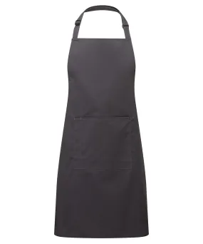 Charcoal - Colours bib apron with pocket