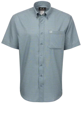 Cinch Arena Flex Button-Front Shirt - Dotted Blue