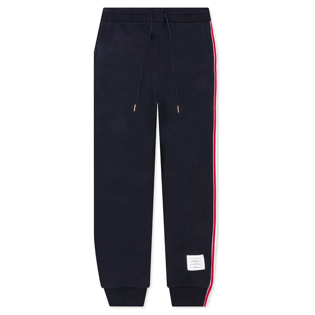 Classic Loopback RWB Side Stripe Sweatpants - Navy