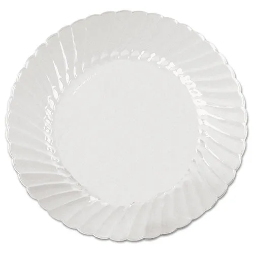 Classicware Plates, Plastic, 6 Dia, Clear, 18/bag, 10 Bags/carton