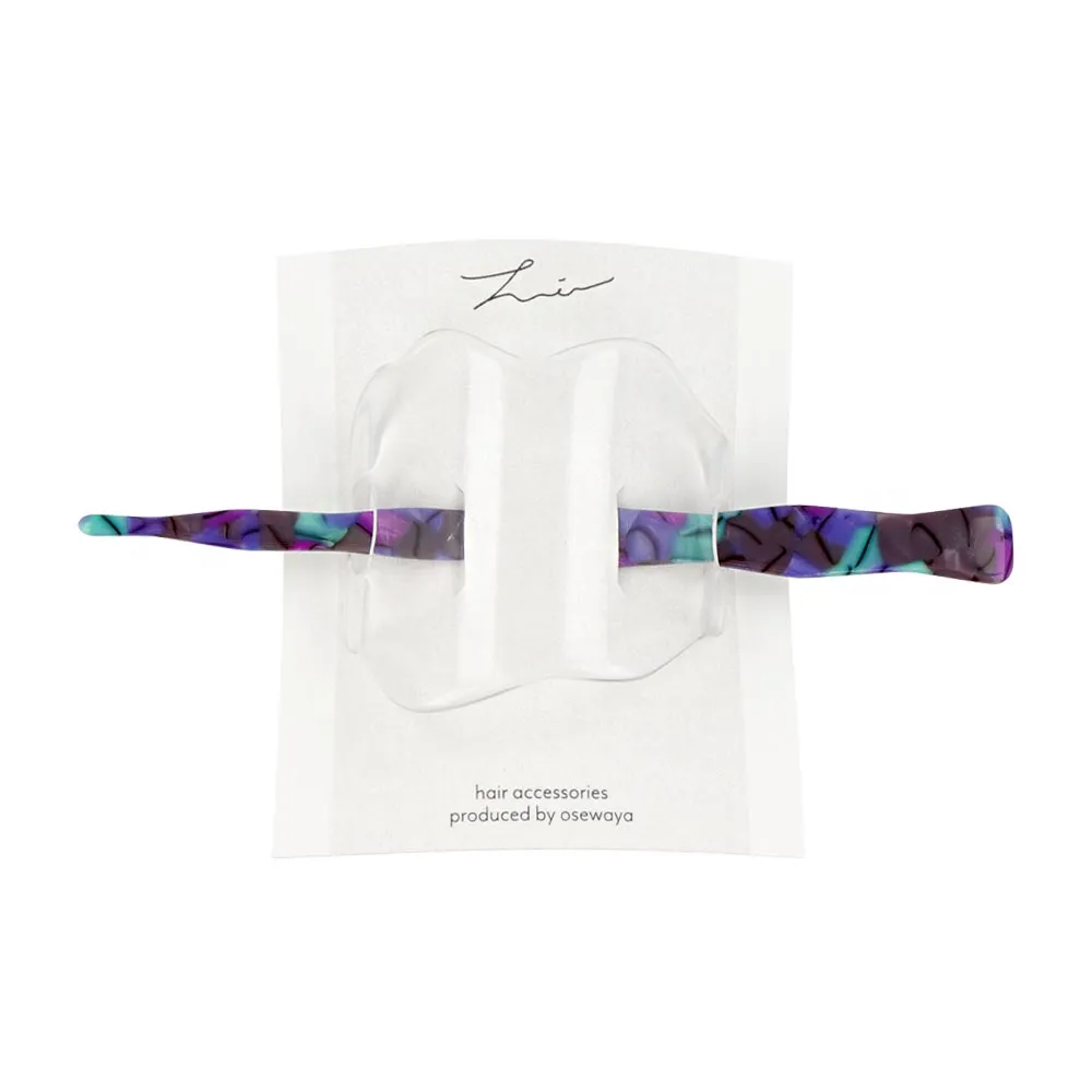 Clear Marble Stick Barrette Hair Majeste