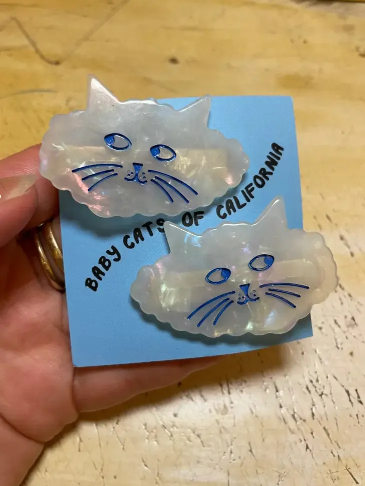 Cloud Cat Barrette