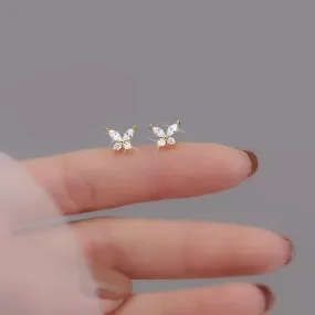 Crystal Butterfly Earrings