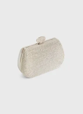 Crystal Embellished Box Clutch