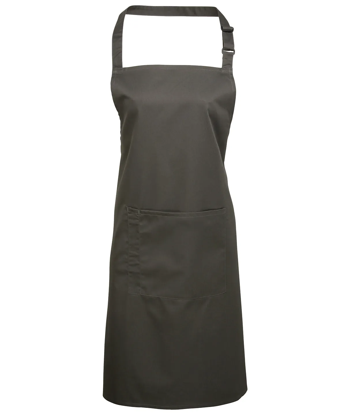 Dark Grey - Colours bib apron with pocket