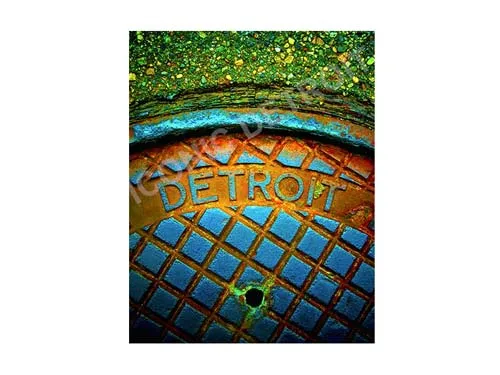 Detroit Manhole Steam Vertical Luster or Canvas Print $35 - $430