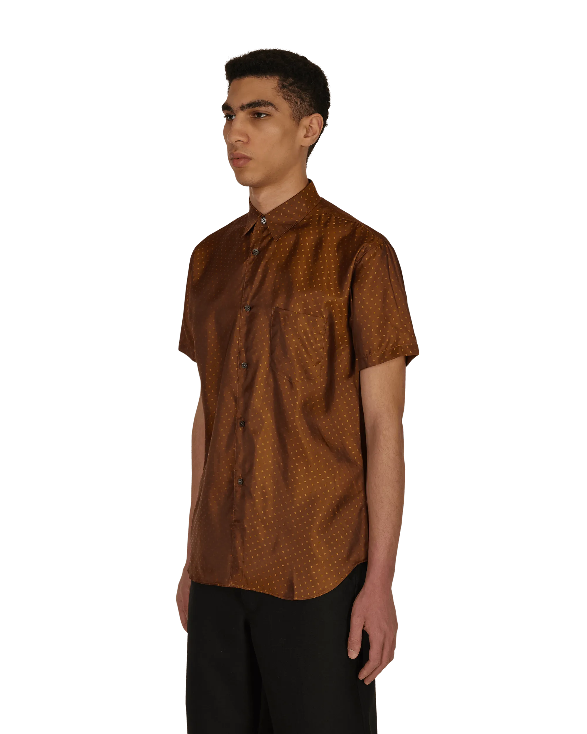 Dot Shortsleeve Shirt Brown