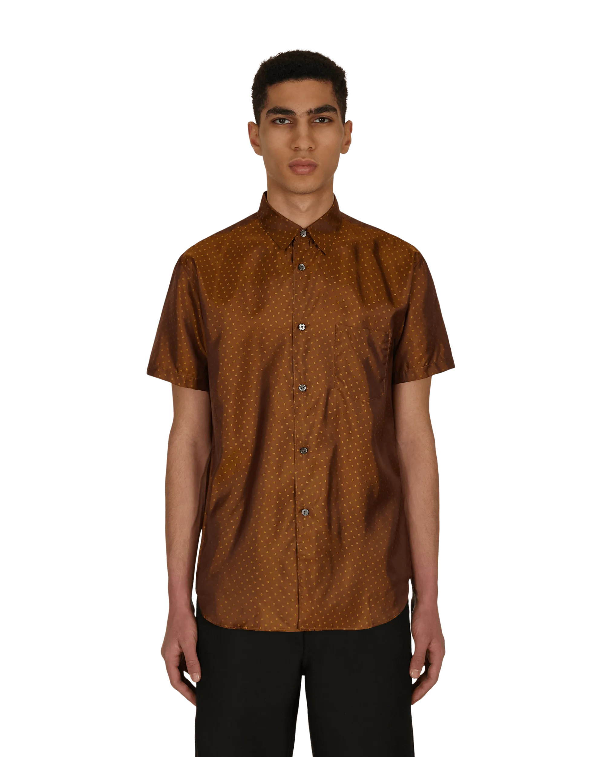 Dot Shortsleeve Shirt Brown