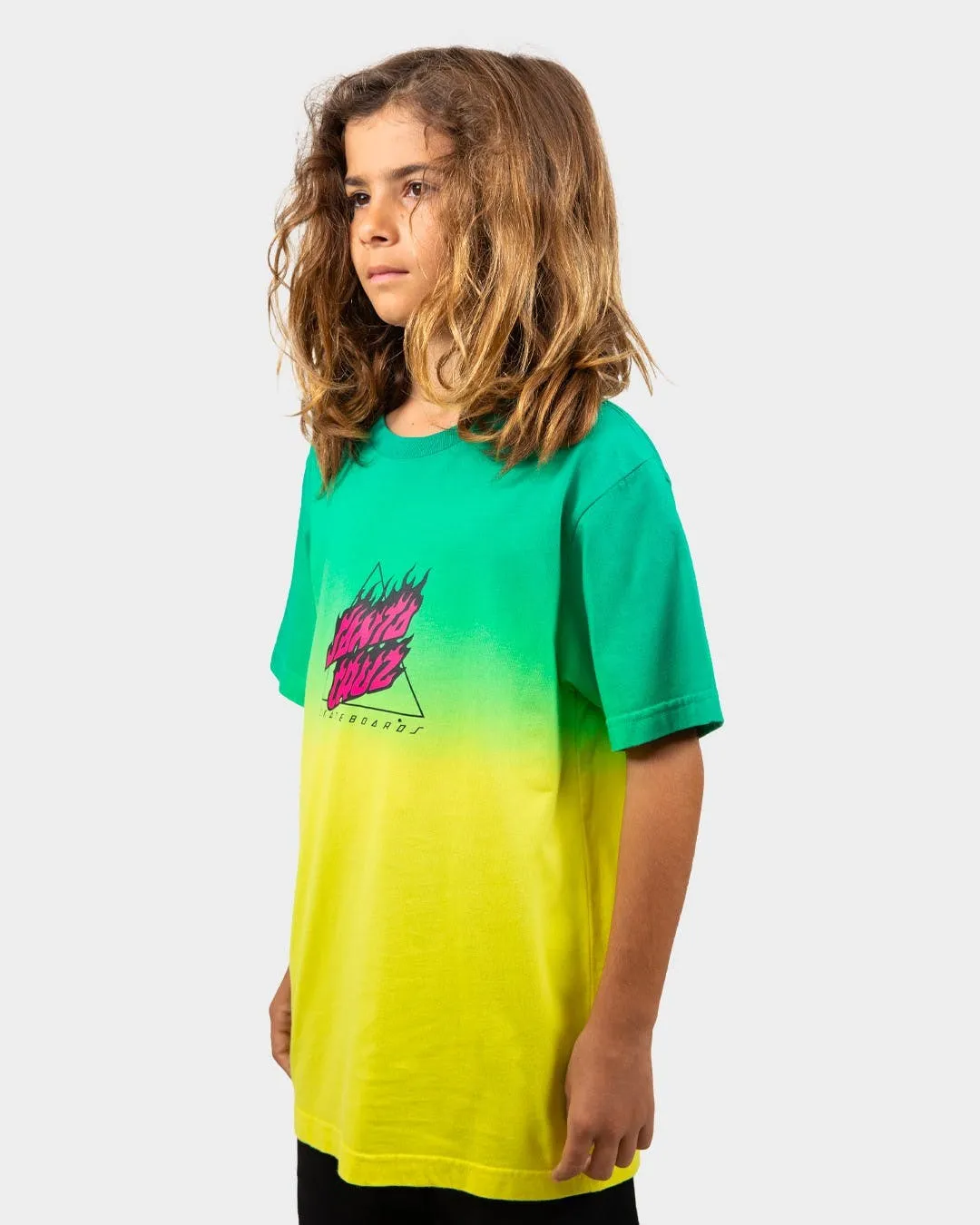 Flamed Not A Dot Tee | Teal Tie Dye