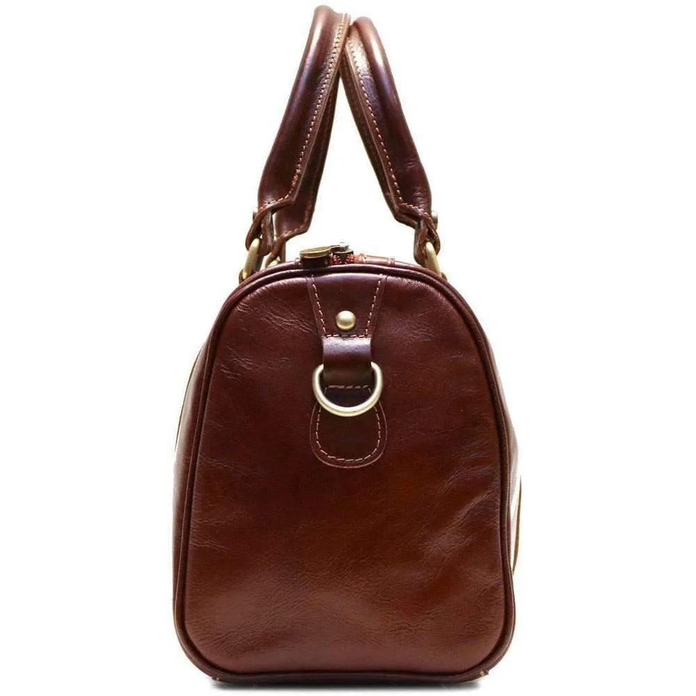 Floto Leather Boston Satchel Bag