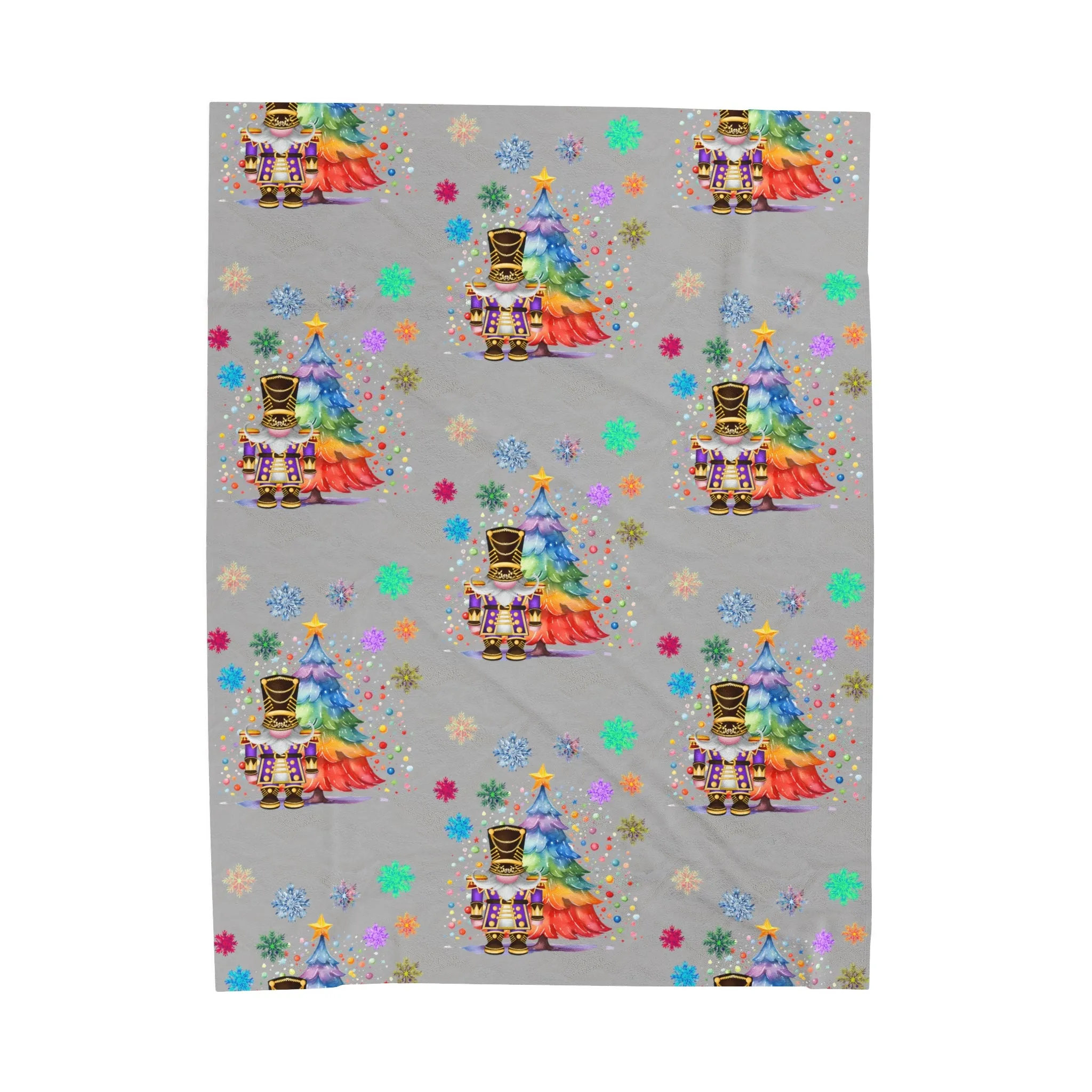 Gnome Nutcracker Velveteen Plush Blanket