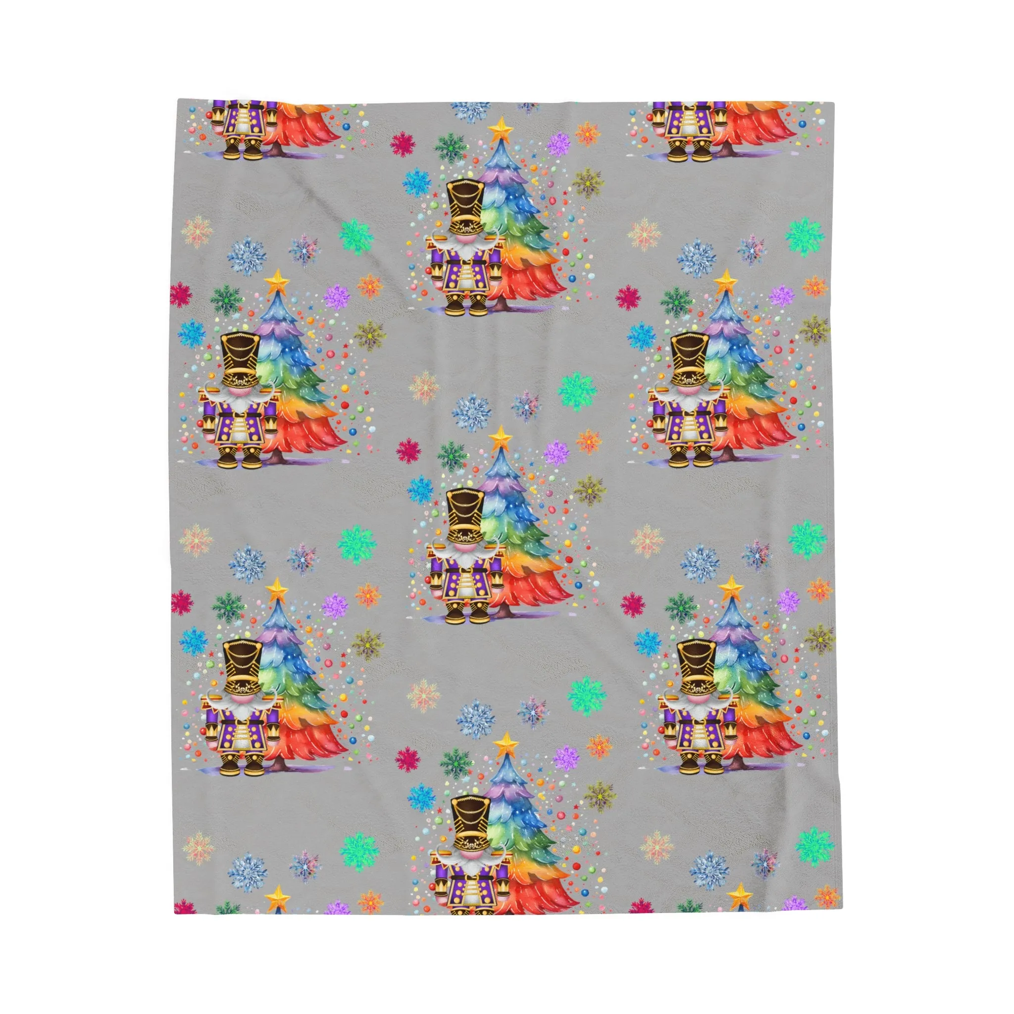 Gnome Nutcracker Velveteen Plush Blanket